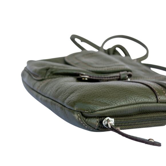 Small Green Purse TIGNANELLO Crossbody Bag With Organizer Leather - Picture 5 of 8